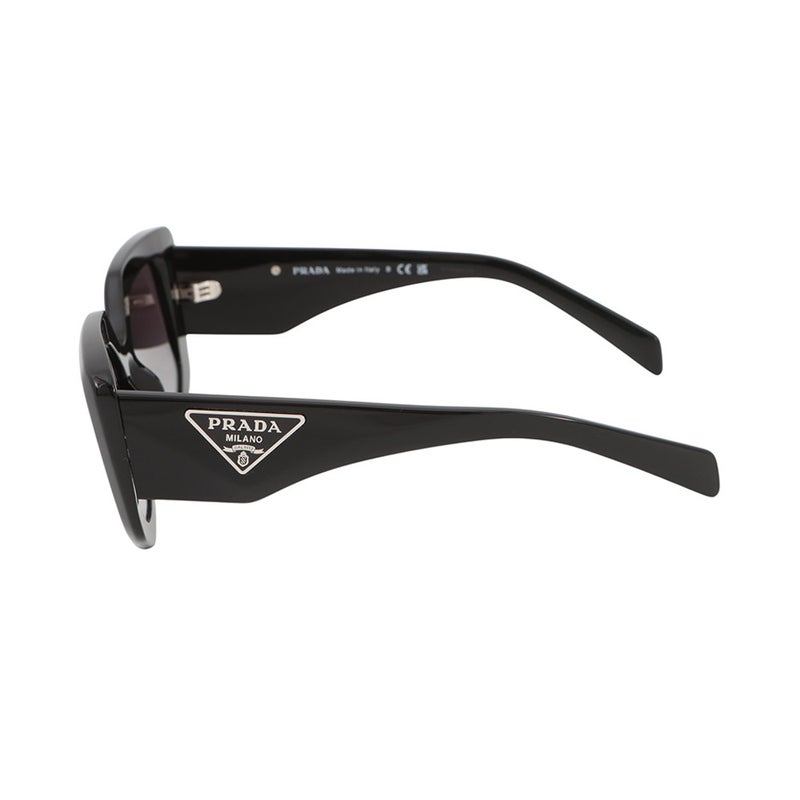 プラダ サングラス トライアングルロゴ ポリゴン型 セルフレーム SPR14Z PRADA アイウェア 黒