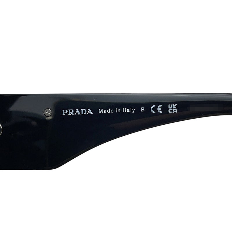 プラダ サングラス トライアングルロゴ ポリゴン型 セルフレーム SPR14Z PRADA アイウェア 黒