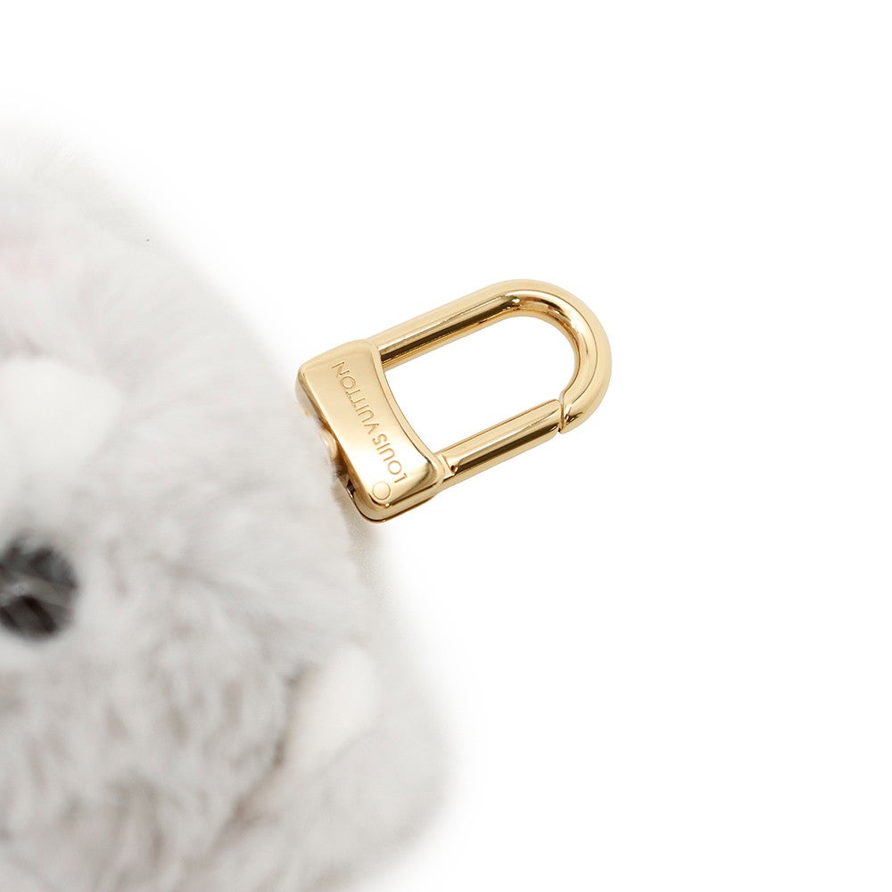ルイヴィトン バッグチャーム モノグラム フェイクファー LV キュート