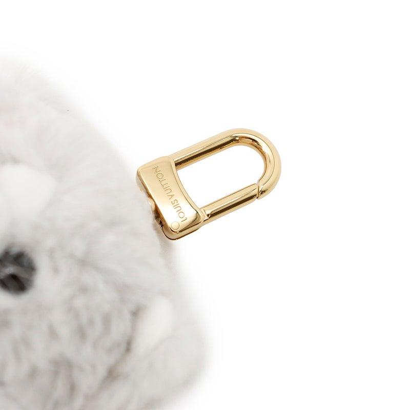 ルイヴィトン バッグチャーム モノグラム フェイクファー LV キュート キトン M03512 LOUIS VUITTON イヤホンケース