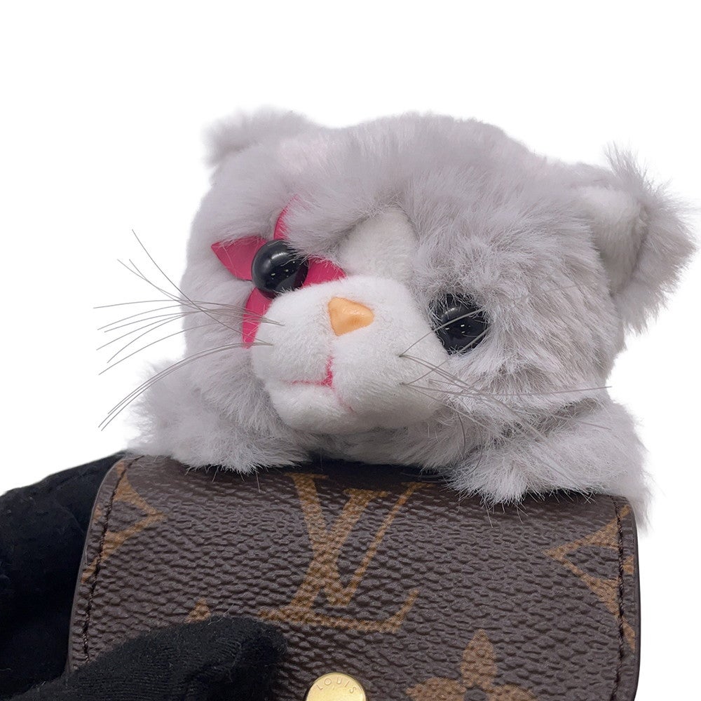 ルイヴィトン バッグチャーム モノグラム フェイクファー LV キュート