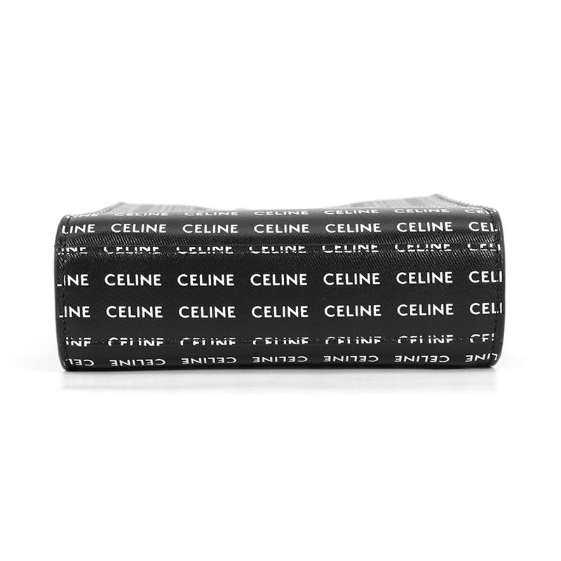 セリーヌ ハンドバッグ ミニ バーティカル カバ ロゴ レザー 194372DT2 CELINE 2wayショルダーバッグ 黒 白