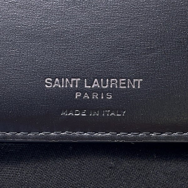 サンローランパリ 二つ折り財布 コンパクトウォレット レザー 610193 SAINT LAURENT PARIS 財布 メンズ 黒