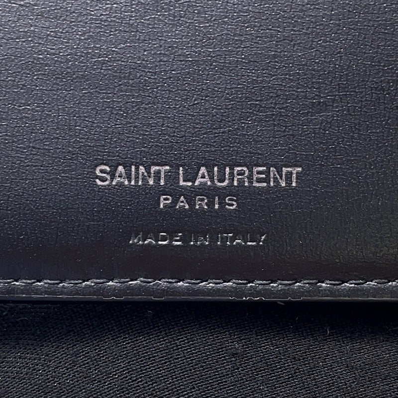 サンローランパリ 二つ折り財布 コンパクトウォレット レザー 610193 SAINT LAURENT PARIS 財布 メンズ 黒
