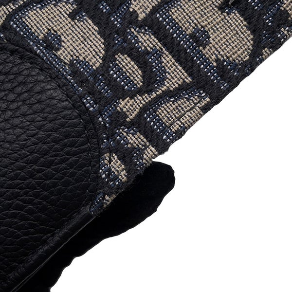 クリスチャン・ディオール 二つ折り財布 サドル ウォレット ジャカード 2ADBC306YKS Christian Dior メンズ 財布 黒