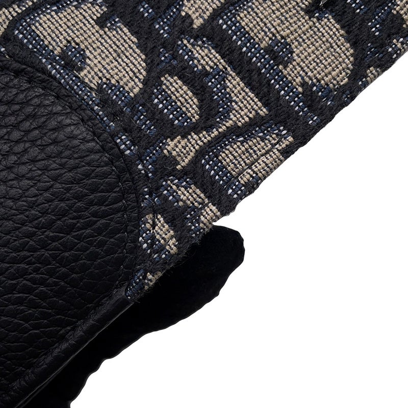 クリスチャン・ディオール 二つ折り財布 サドル ウォレット ジャカード 2ADBC306YKS Christian Dior メンズ 財布 黒