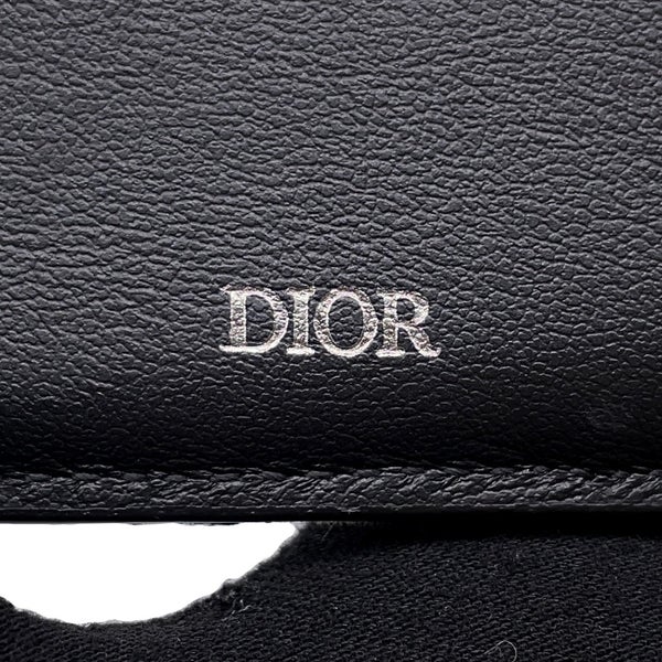 クリスチャン・ディオール 二つ折り財布 サドル ウォレット ジャカード 2ADBC306YKS Christian Dior メンズ 財布 黒