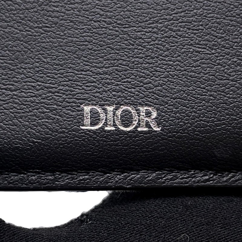 クリスチャン・ディオール 二つ折り財布 サドル ウォレット ジャカード 2ADBC306YKS Christian Dior メンズ 財布 黒