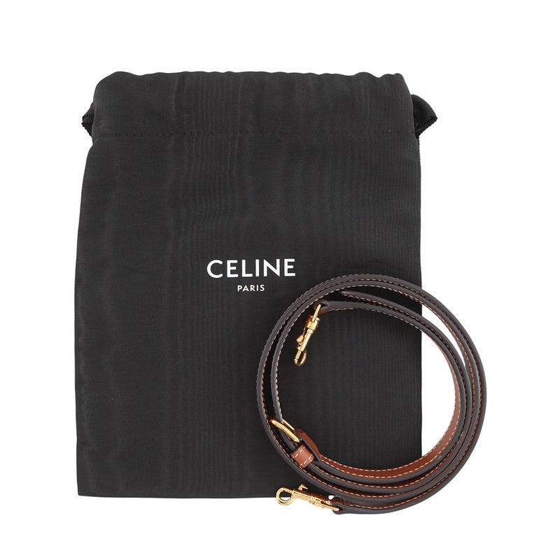 セリーヌ ハンドバッグ トリオンフ ハート PVC/レザー 198222 CELINE 2wayショルダーバッグ ブラウン