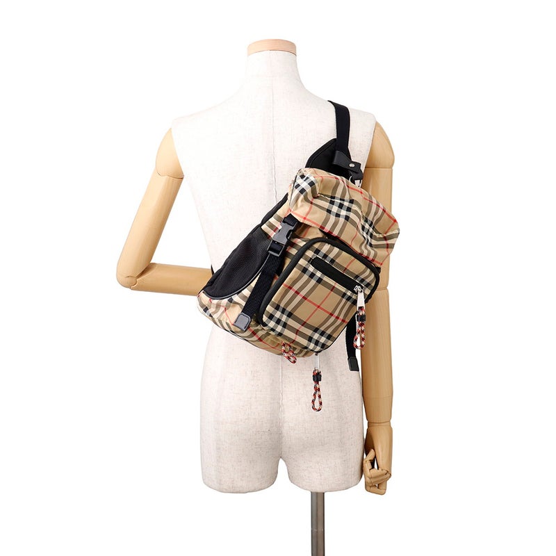 バーバリー ボディバッグ ノバチェック ナイロン 8013645 BURBERRY バッグ 黒