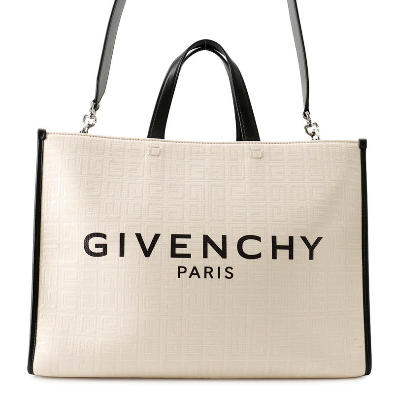 ジバンシー トートバッグ Gトート コーティングキャンバス BB50N0B1H1 105 GIVENCHY ２wayショルダー