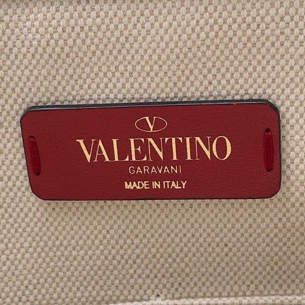 ヴァレンティノ・ガラヴァーニ トートバッグ VLTNロゴ ロックスタッズ キャンバス/レザー TW2B0D21FWB VALENTINO 黒