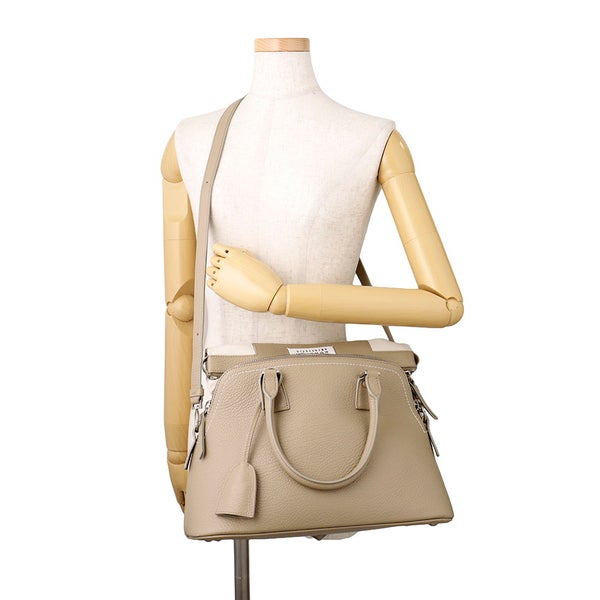メゾンマルジェラ ハンドバッグ 5AC ミディアム レザー キャンバス S56WG0093 Maison Margiela ２wayショルダー