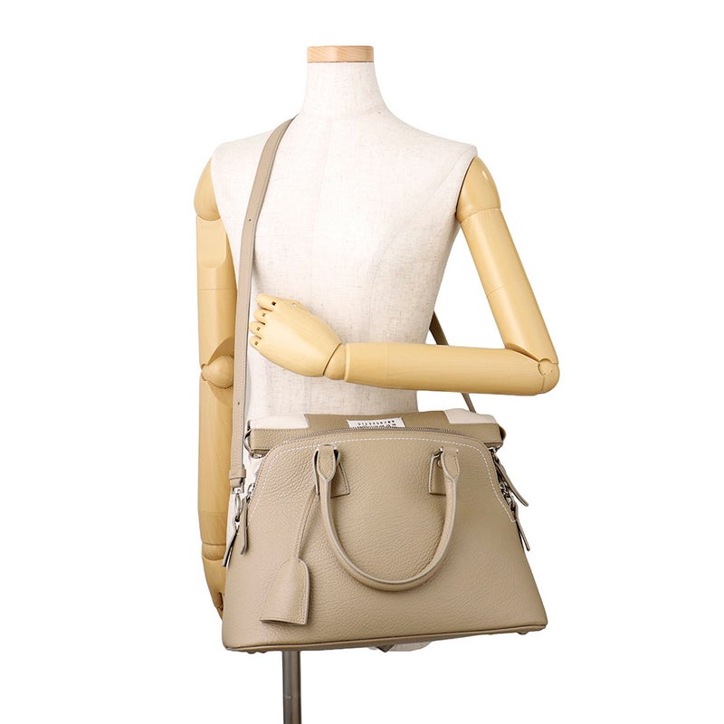 メゾンマルジェラ ハンドバッグ 5AC ミディアム レザー キャンバス S56WG0093 Maison Margiela ２wayショルダー