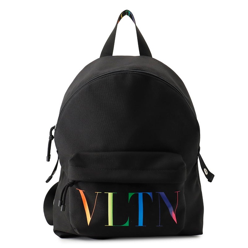 ヴァレンティノ・ガラヴァーニ リュック VLTNロゴ ナイロン VALENTINO バックパック 黒