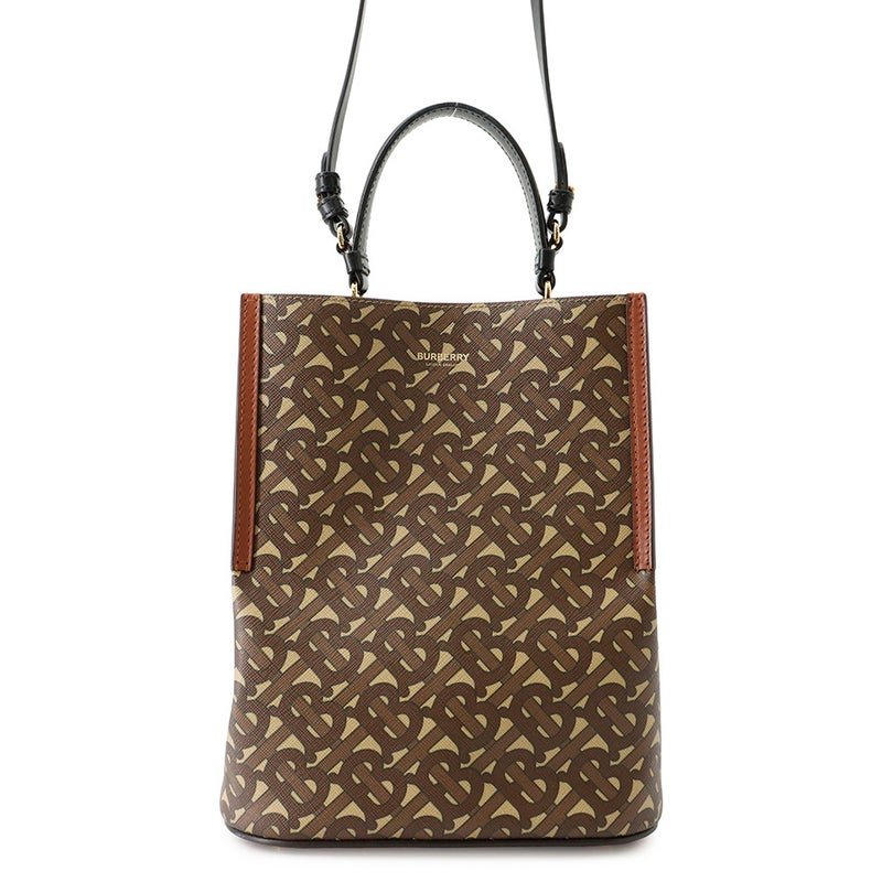 バーバリー ハンドバッグ ペギー TBモノグラム PVC レザー 8026825 BURBERRY ２wayショルダー