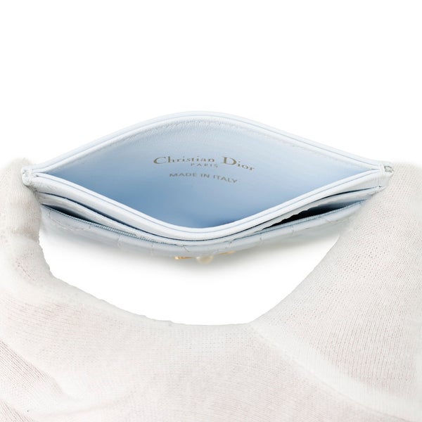 クリスチャン・ディオール カードケース ジョリー フリージア ラムスキン フェイクパール S3103UNJB_M00Z Christian Dior