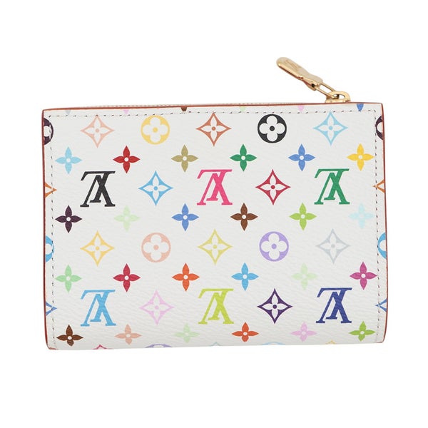 ルイヴィトン 二つ折り財布 モノグラム・マルチカラー LV×TM ポルトフォイユ・リサ M27736 村上隆 白 ホワイト