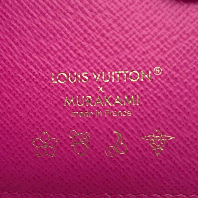 ルイヴィトン 二つ折り財布 モノグラム・マルチカラー LV×TM ポルトフォイユ・リサ M27736 村上隆 白 ホワイト