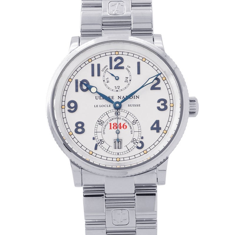 ユリスナルダン マリーン クロノメーター 263227/263-22-7 ULYSSE NARDIN 腕時計 WATCH アイボリー文字盤
