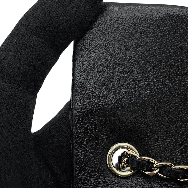 シャネル バッグチャーム ココマーク マトラッセ ミニバッグ ラムスキン AP4760 CHANEL ミニポーチ 小物入れ 黒