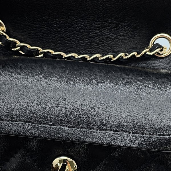 シャネル バッグチャーム ココマーク マトラッセ ミニバッグ ラムスキン AP4760 CHANEL ミニポーチ 小物入れ 黒