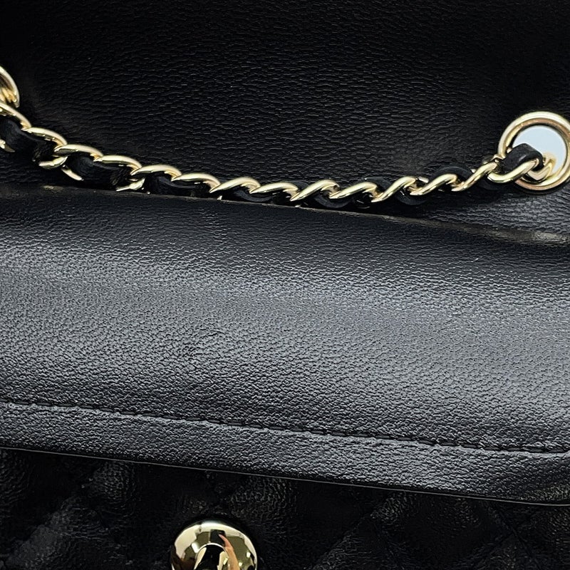 シャネル バッグチャーム ココマーク マトラッセ ミニバッグ ラムスキン AP4760 CHANEL ミニポーチ 小物入れ 黒