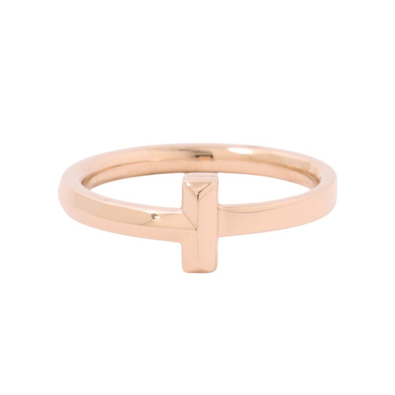 ティファニー リング Tワン ナロー リング 67797388 K18PGピンクゴールド 約16号 Tiffany&Co. 指輪