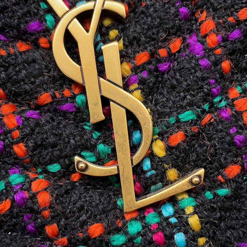 サンローランパリ ショルダーバッグ ルー カメラバッグ ツイード 612544 SAINT LAURENT PARIS バッグ タッセル付き 黒