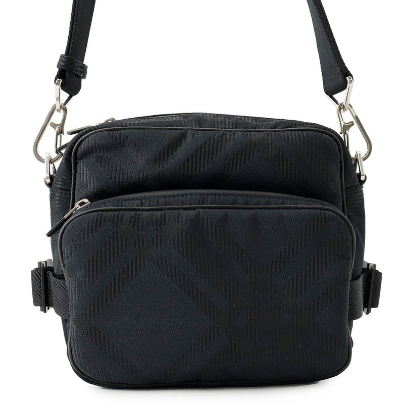 バーバリー ショルダーバッグ ナイロン レザー 8085380 BURBERRY クロスボディバッグ 黒