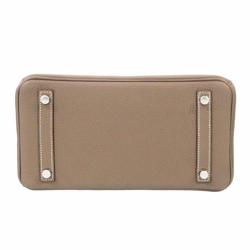 エルメス バーキン25 エトゥープ/シルバー金具 トゴ B刻印 HERMES Birkin ハンドバッグ