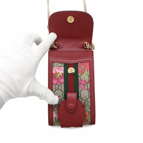 グッチ チェーンフォンケース GGフローラ レザー 598665 GUCCI ポシェット