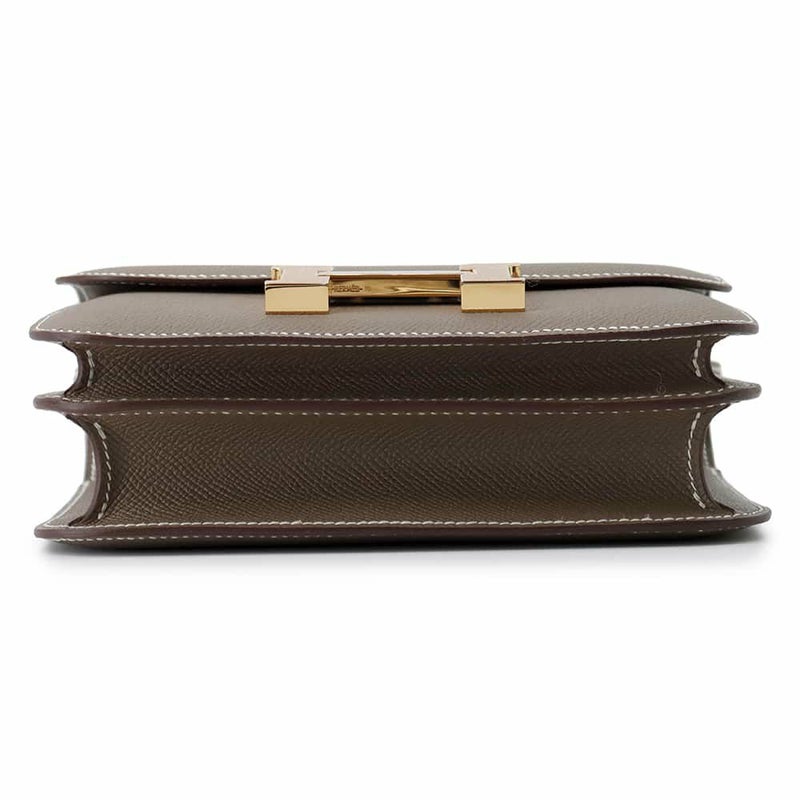 エルメス ショルダーバッグ ミニ コンスタンス3 ミロワール エトゥープ/ゴールド金具 エプソン W刻印 HERMES Constance