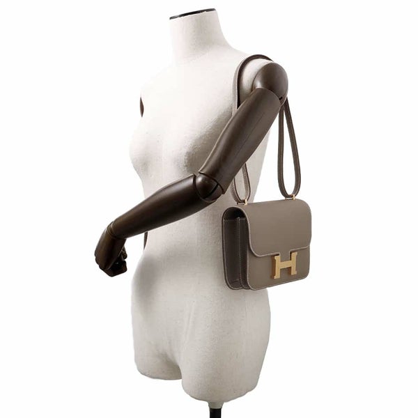 エルメス ショルダーバッグ ミニ コンスタンス3 ミロワール エトゥープ/ゴールド金具 エプソン W刻印 HERMES Constance