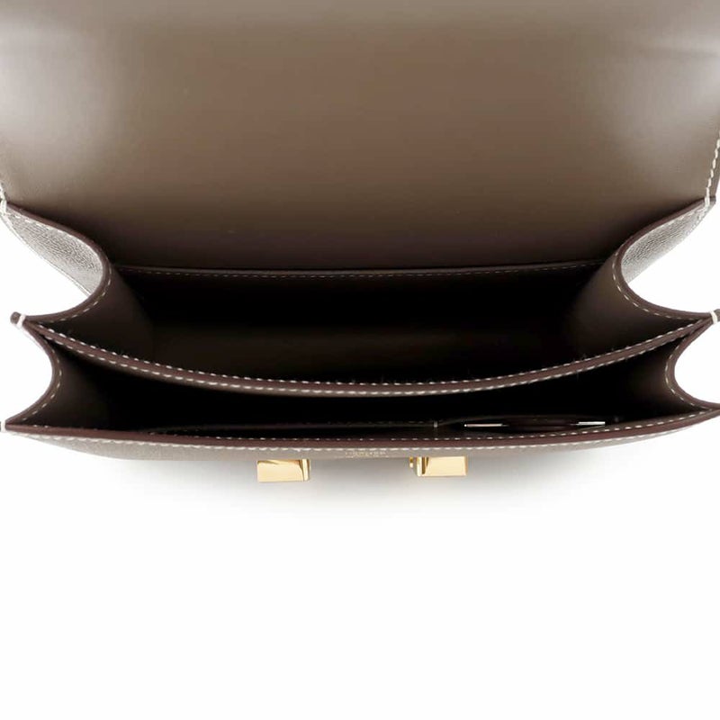 エルメス ショルダーバッグ ミニ コンスタンス3 ミロワール エトゥープ/ゴールド金具 エプソン W刻印 HERMES Constance
