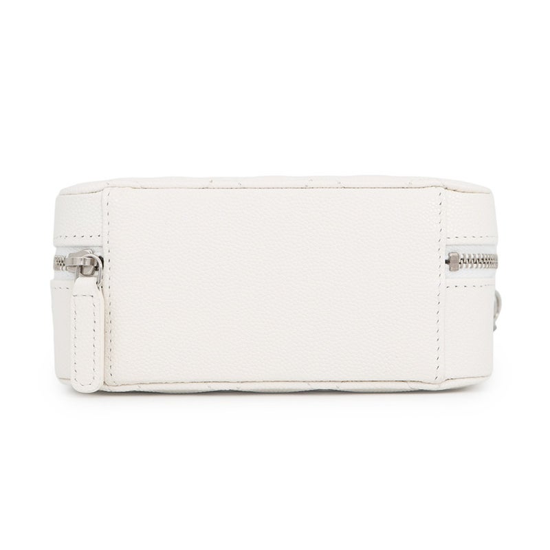 シャネル チェーンショルダーバッグ マトラッセ ココマーク キャビアスキン AP2426 CHANEL ポシェット 白