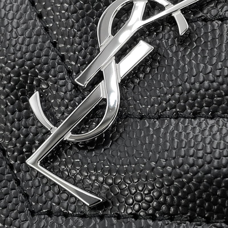 サンローランパリ 二つ折り財布 Vステッチ コンパクトウォレット レザー 575974 SAINT LAURENT PARIS 黒