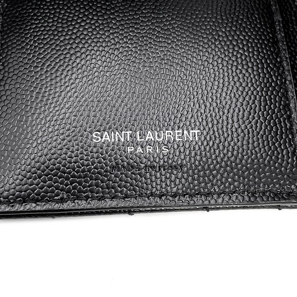 サンローランパリ 二つ折り財布 Vステッチ コンパクトウォレット レザー 575974 SAINT LAURENT PARIS 黒