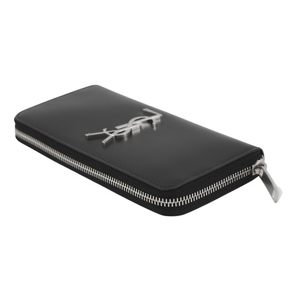 サンローランパリ 長財布 YSLロゴ ラウンドファスナー カーフレザー 617415 SAINT LAURENT PARIS 黒