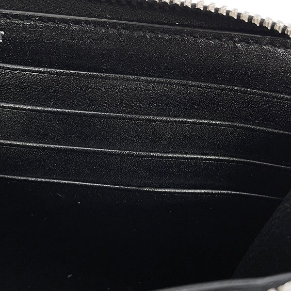 サンローランパリ 長財布 YSLロゴ ラウンドファスナー カーフレザー 617415 SAINT LAURENT PARIS 黒