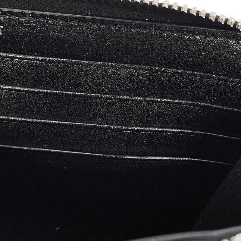 サンローランパリ 長財布 YSLロゴ ラウンドファスナー カーフレザー 617415 SAINT LAURENT PARIS 黒