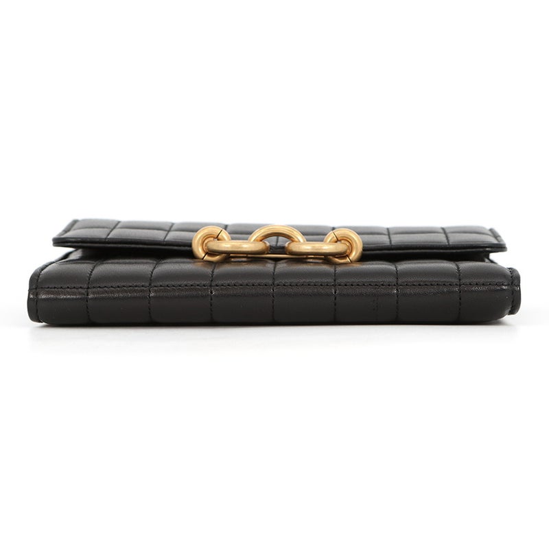サンローランパリ チェーンウォレット LE MAILLON WALLET ラムスキン 738109 SAINT LAURENT PARIS 財布 黒