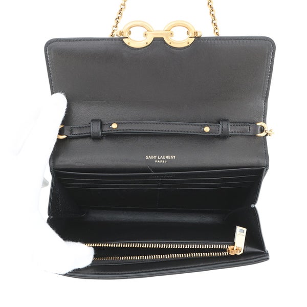 サンローランパリ チェーンウォレット LE MAILLON WALLET ラムスキン 738109 SAINT LAURENT PARIS 財布 黒