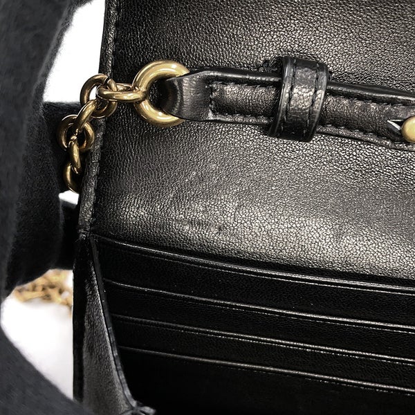 サンローランパリ チェーンウォレット LE MAILLON WALLET ラムスキン 738109 SAINT LAURENT PARIS 財布 黒