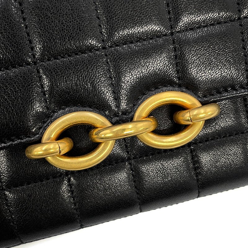 サンローランパリ チェーンウォレット LE MAILLON WALLET ラムスキン 738109 SAINT LAURENT PARIS 財布 黒