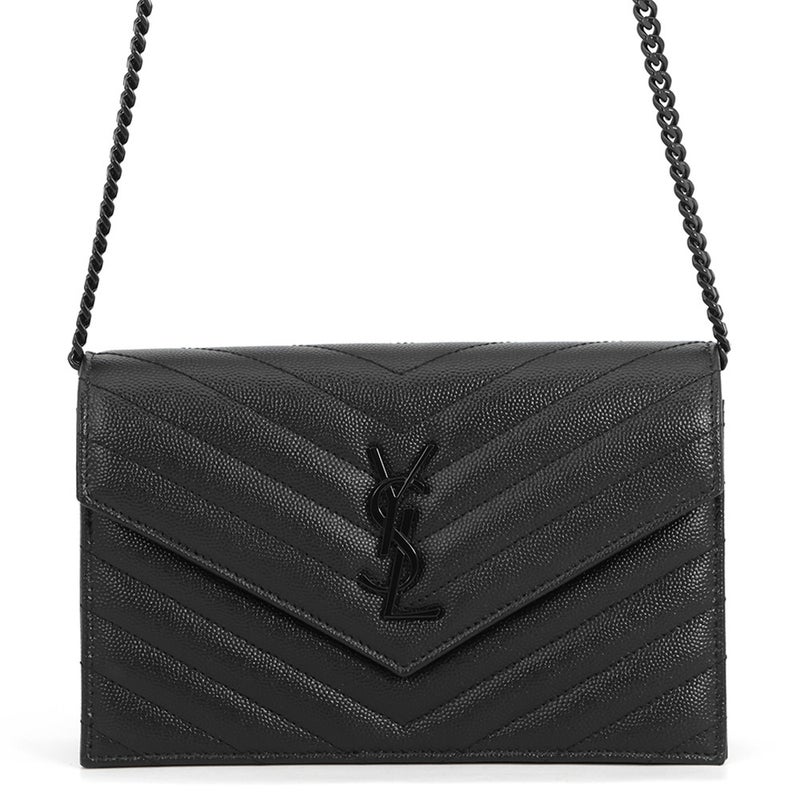 サンローランパリ チェーンウォレット カサンドラ レザー 695108 SAINT LAURENT PARIS 財布 黒