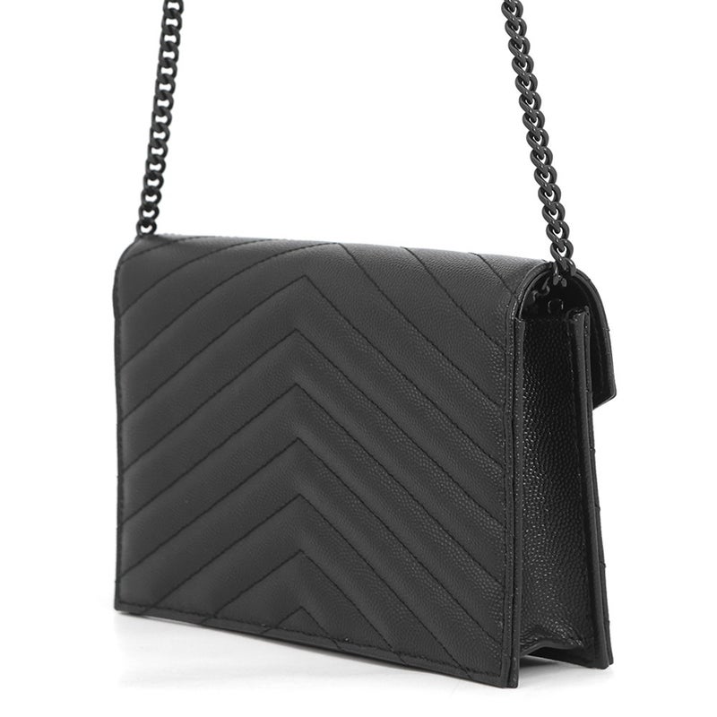 サンローランパリ チェーンウォレット カサンドラ レザー 695108 SAINT LAURENT PARIS 財布 黒