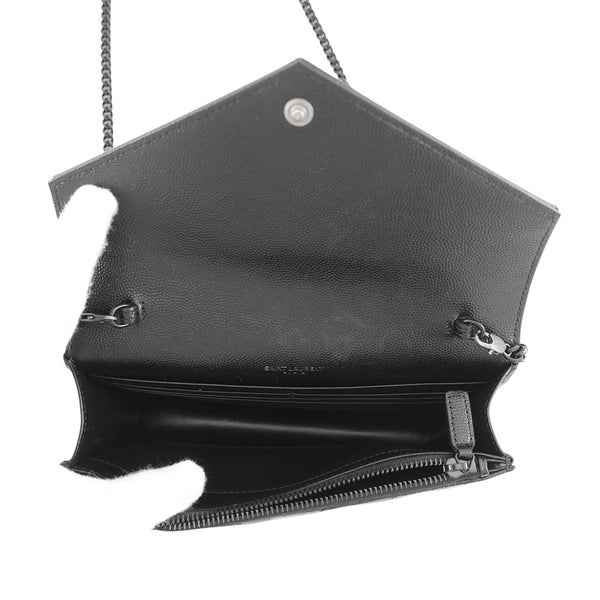 サンローランパリ チェーンウォレット カサンドラ レザー 695108 SAINT LAURENT PARIS 財布 黒