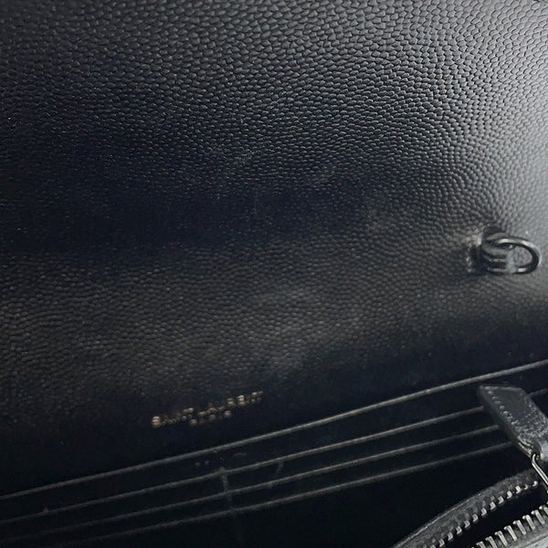 サンローランパリ チェーンウォレット カサンドラ レザー 695108 SAINT LAURENT PARIS 財布 黒