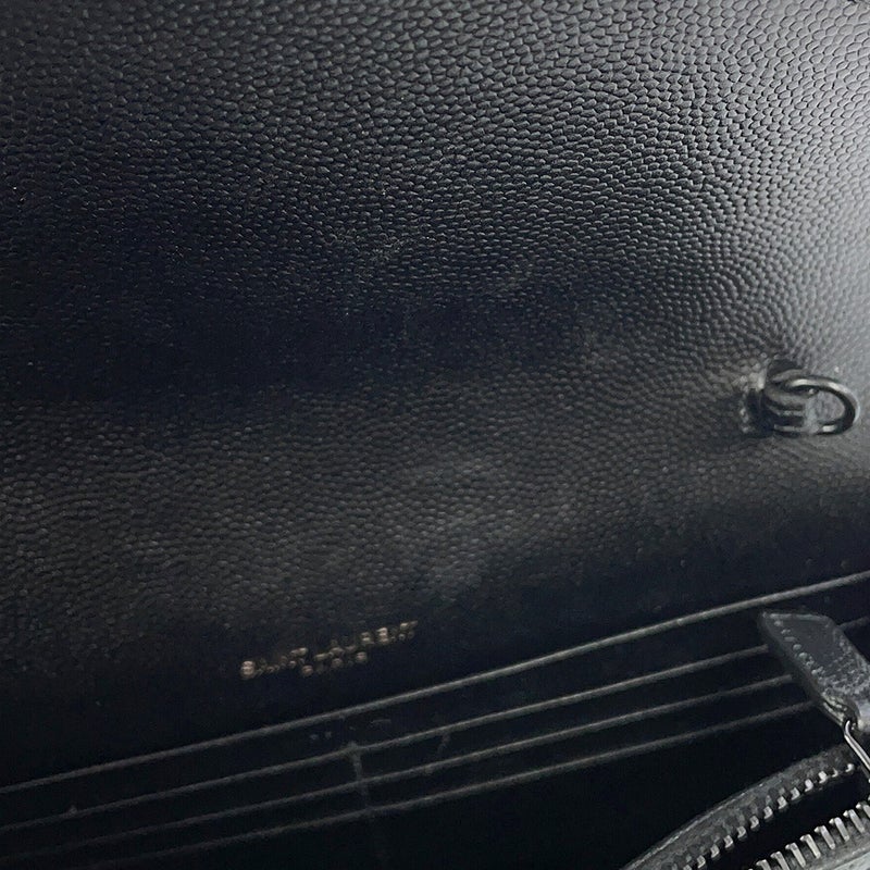 サンローランパリ チェーンウォレット カサンドラ レザー 695108 SAINT LAURENT PARIS 財布 黒